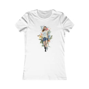 Woman Walking Confidently Tee - Airlume Ringspun Cotton - Dipaliz - s / White - T-shirts