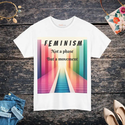 Unisex Heavy Cotton Tee: Join the Feminist Movement - White / s T-shirt