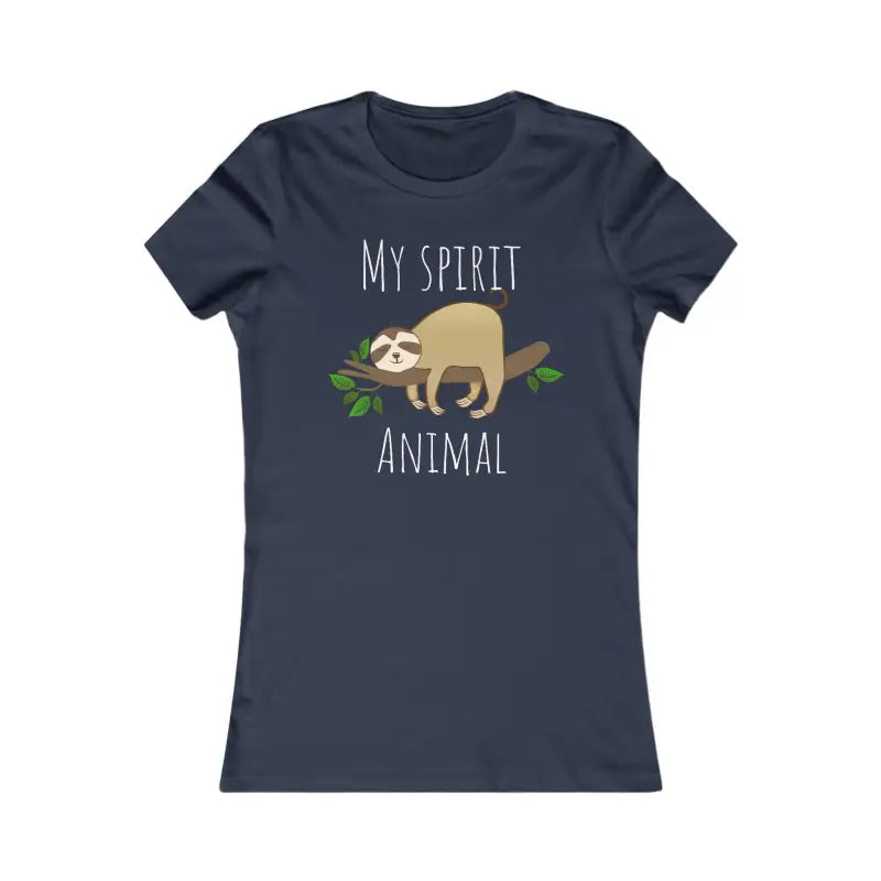 Femme Sloth Tee - your Comfy Trendy Spirit Animal Style - s / Navy T-shirt