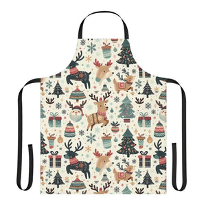 Festive Apron with Tie-back Closure and Sewn-in Care Label - Dipaliz - Aprons