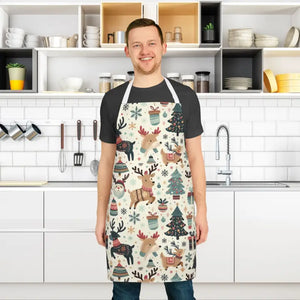 Festive Apron with Tie-back Closure and Sewn-in Care Label - Dipaliz - Aprons