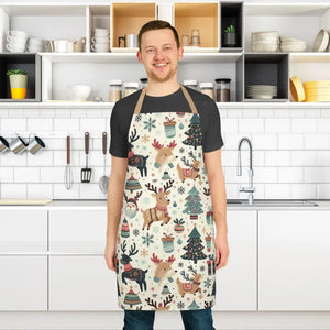 Festive Apron with Tie-back Closure and Sewn-in Care Label - Dipaliz - Aprons