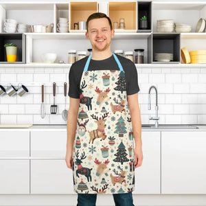 Festive Apron with Tie-back Closure and Sewn-in Care Label - Dipaliz - Aprons