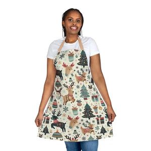Festive Apron with Tie-back Closure and Sewn-in Care Label - Dipaliz - Aprons
