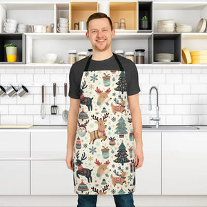 Festive Apron with Tie-back Closure and Sewn-in Care Label - Dipaliz - one Size / Black - Aprons