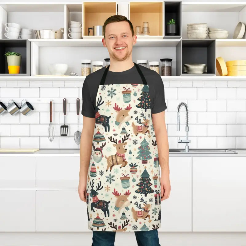 Celebrate Cooking Magic with the Stylish Festive Apron - one Size / Black