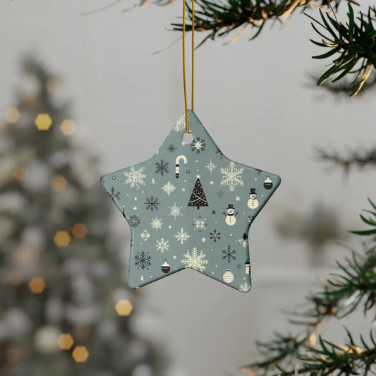 Festive Ceramic Ornaments for a Stylish Holiday Season - Star / 1 Pc / one Size Home Decor