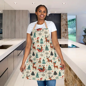 Festive Christmas Apron Light Up Holiday Gathering Style - Dipaliz - Aprons