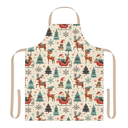 Be the Star of Holidays with a Festive Christmas Apron! - one Size / Beige Apron