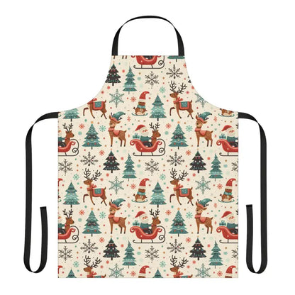 Be the Star of Holidays with a Festive Christmas Apron! - one Size / Black Apron