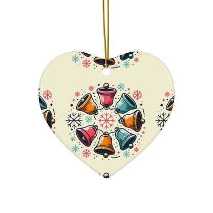 Festive Christmas Bells in Stylish Shapes for your Holiday Decor - Heart / 1 Pc / one Size Home