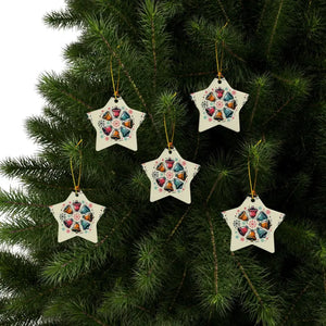 Festive Christmas Bells in Stylish Shapes - Ceramic Holiday Decor Set - Ornaments