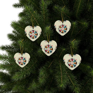 Festive Christmas Bells in Stylish Shapes - Ceramic Holiday Decor Set - Ornaments