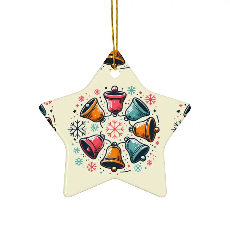 Festive Christmas Bells in Stylish Shapes for your Holiday Decor - Star / 1 Pc / one Size Home