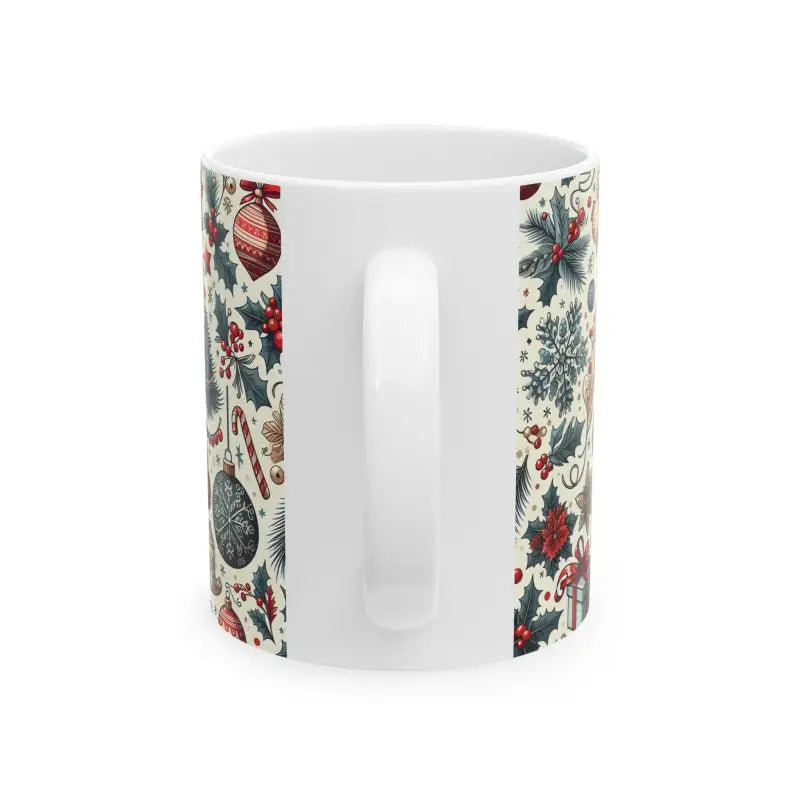 Festive Christmas Pattern Ceramic Mug for Cozy Sips