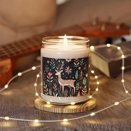 Festive Christmas Reindeer Scented Soy Candle 9oz - Apple Harvest / Home Decor