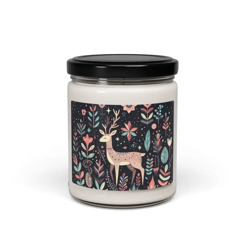 Festive Christmas Reindeer Scented Soy Candle 9oz - Home Decor