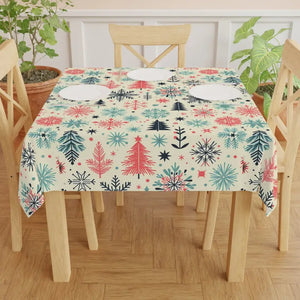 Winter Wonderland Christmas Snowflakes Tablecloth - Dipaliz - one Size / White - Tablecloths