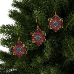 Festive Christmas Star Ornaments Durable Ceramic Holiday Decor Dipaliz