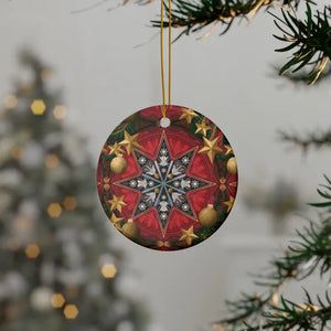 Festive Christmas Star Ornaments Durable Ceramic Holiday Decor Dipaliz