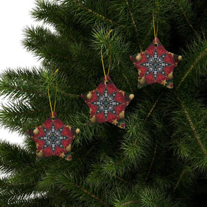 Festive Christmas Star Ornaments Durable Ceramic Holiday Decor Dipaliz