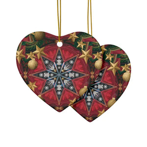 Festive Christmas Star Ornaments Durable Ceramic Holiday Decor Dipaliz