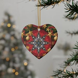 Festive Christmas Star Ornaments Durable Ceramic Holiday Decor Dipaliz