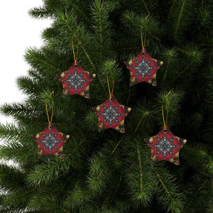 Festive Christmas Star Ornaments Durable Ceramic Holiday Decor Dipaliz