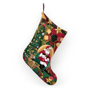 Christmas Stockings - Santa Claus Style Twill Ribbon Hanging - Dipaliz - one Size - Holiday