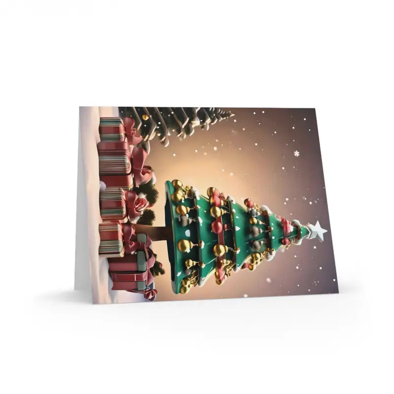 Spread Joy with Festive Christmas Tree Greeting Cards - Paper Products