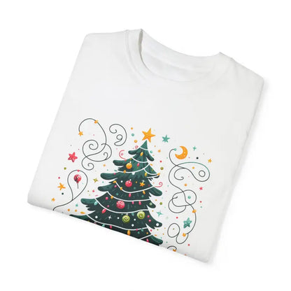 Cozy Up in the Festive Comfort Colors Christmas Tree Tee - T-shirt