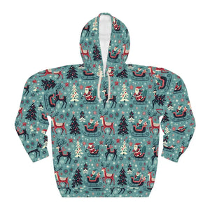 Festive Flair Unisex Pullover Hoodie Christmas Pattern - Dipaliz - Hoodies