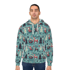 Festive Flair Unisex Pullover Hoodie Christmas Pattern - Dipaliz - Hoodies