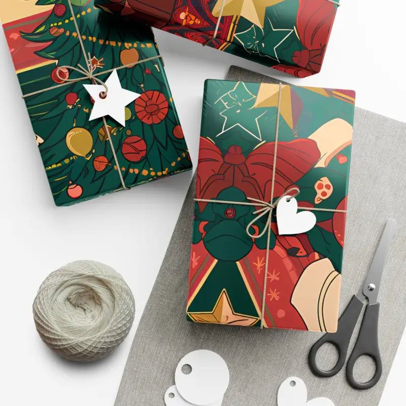 Festive Gift Wrap: Spread Cheer with Unique Papers - 30’’ x 144’’ / Satin Home Decor