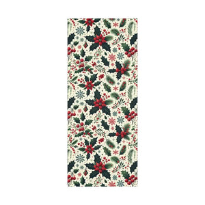 Holly Gift Wrap - Festive Detailed Leaves & Berries - Dipaliz - 30’’ x 72’’ / Satin - Wrapping Paper