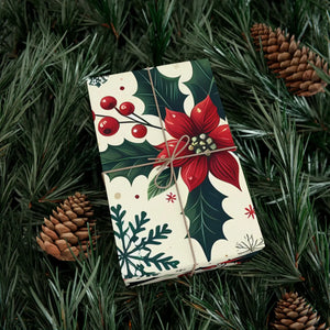 Elegant Holly Gift Wrap - Detailed Leaves Christmas - Dipaliz - Wrapping Paper