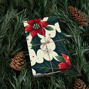 Elegant Holly Gift Wrap - Detailed Leaves Christmas - Dipaliz - Wrapping Paper