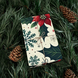 Elegant Holly Gift Wrap - Detailed Leaves Christmas - Dipaliz - Wrapping Paper