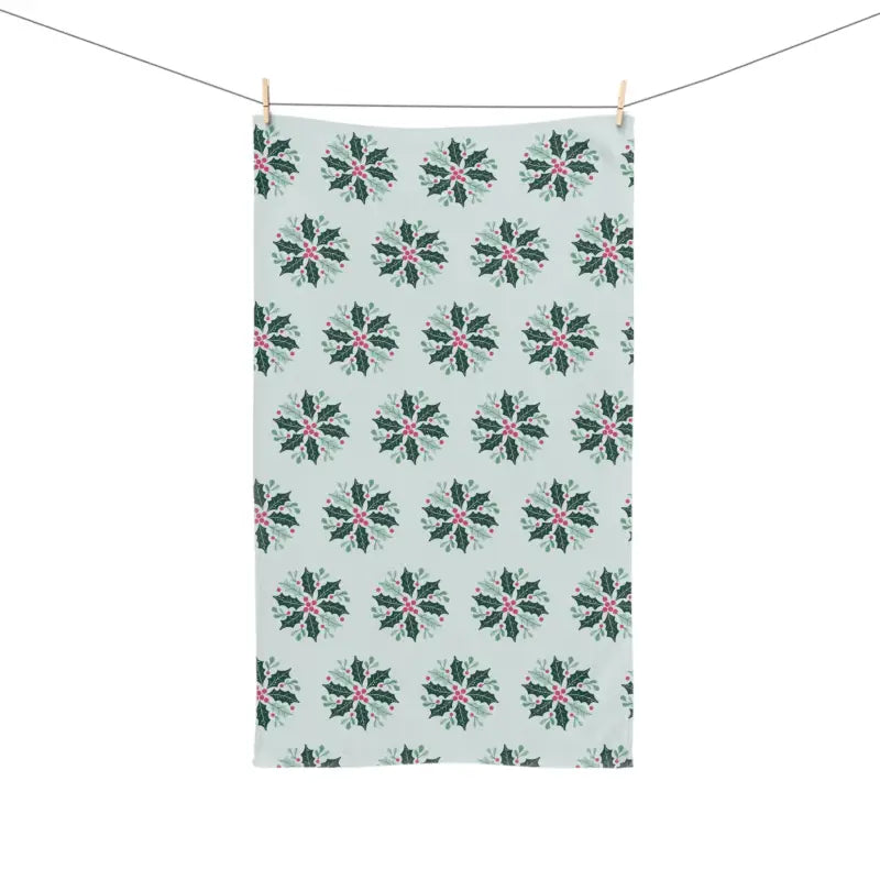 Transform your Bathroom with a Festive Holly & Berries Hand Towel! - White Base / 28’’ × 16’’ Home Decor