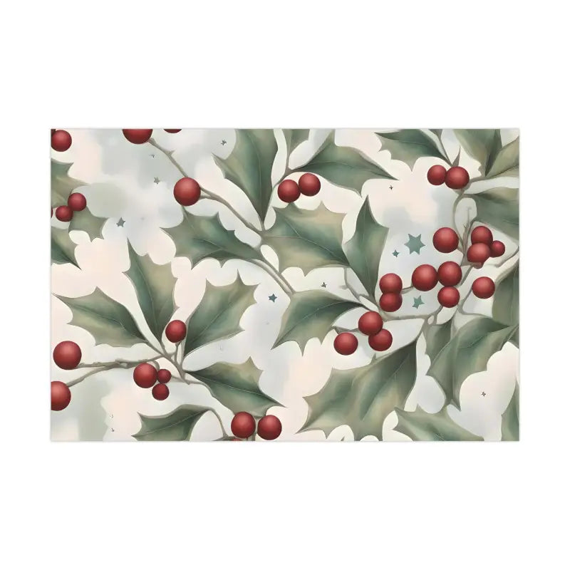 Nature-inspired Holly Leaves Gift Wrap for Perfect Presents - Home Decor