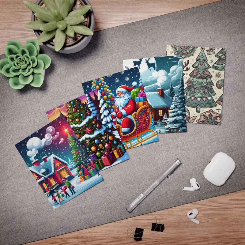 Spread Joy with Festive Multi-design Greeting Cards Set - 4.25’’ x 5.5’’ (vertical) / Uncoated Paper Products