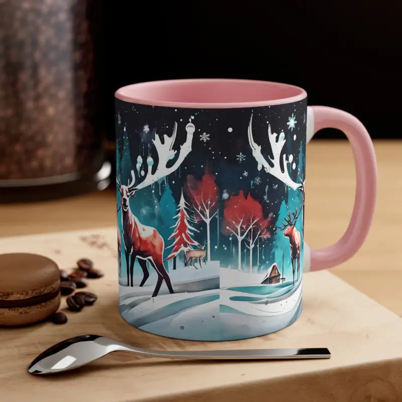 Festive Reindeer Christmas Coffee Mug for Holiday Cheer