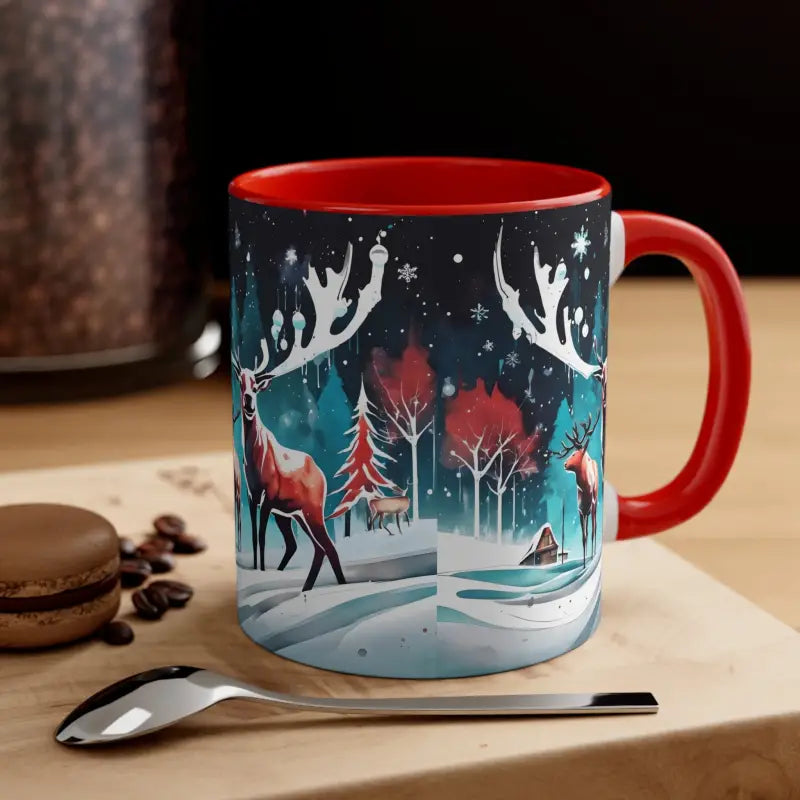 Festive Reindeer Christmas Coffee Mug for Holiday Cheer