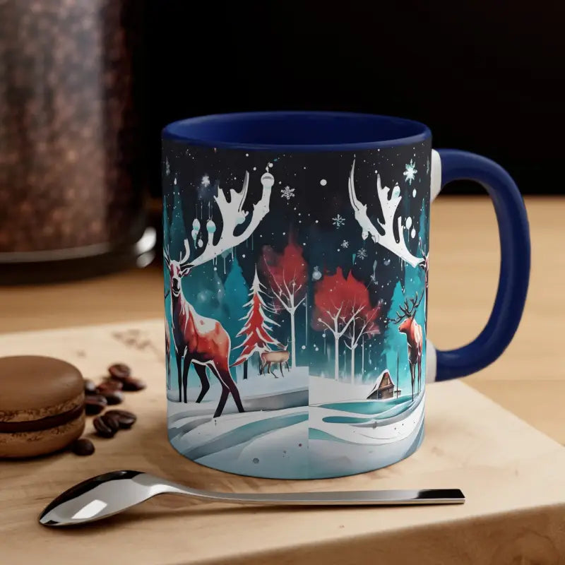 Festive Reindeer Christmas Coffee Mug for Holiday Cheer