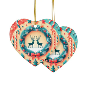 Festive Reindeer Christmas Ornaments - Durable Ceramic - Dipaliz - Holiday