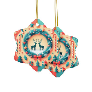 Festive Reindeer Christmas Ornaments - Durable Ceramic - Dipaliz - Holiday