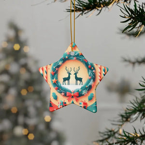 Festive Reindeer Christmas Ornaments - Durable Ceramic - Dipaliz - Holiday