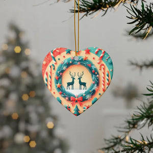 Festive Reindeer Christmas Ornaments - Durable Ceramic - Dipaliz - Holiday
