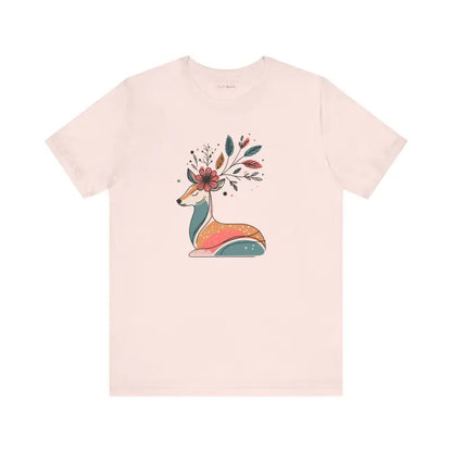 Reindeer Unisex Jersey Tee – Ultimate Holiday Comfort & Charm - Soft Pink / s T-shirt