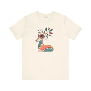 Reindeer Unisex Jersey Tee Airlume Cotton Christmas - Dipaliz - T-shirts